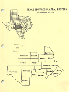 r TEXAS EDWARDS PLATEAU EASTERN SOIL RESOURCE AREA 10