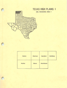 r TEXAS HIGH PLAINS I SOIL RESOURCE AREA 1 Dallam