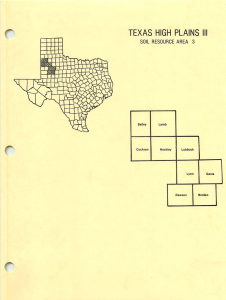 r C TEXAS HIGH PLAINS III SOIL RESOURCE AREA 3