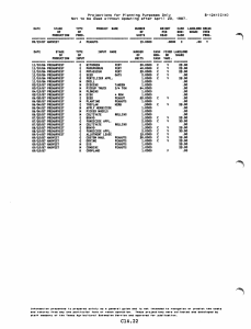 B-124KC14) Projections  for  Planning  Purposes  Only