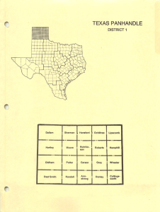 TEXAS PANHANDLE mtmm DISTRICT 1