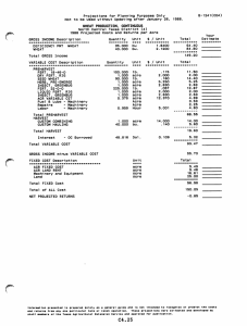 B-124KC04) Projections  for  Planning  Purposes  Only