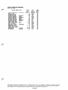 CUSTOM OPERATION RESOURCES July  23,  1991 Custom  Operation