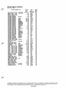 CUSTOM OPERATION RESOURCES July  23.  1991 Custom  Operation