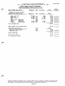 B-124KC05) Projections  for  Planning  Purposes  Only