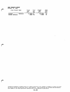 CROP PRODUCTS REPORT October  13.  1993