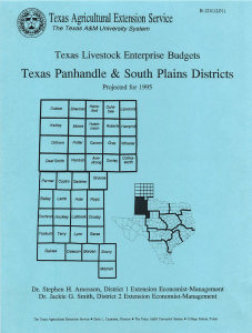 Texas Panhandle &amp; South Plains Districts I Texas Agricultural Extension Service