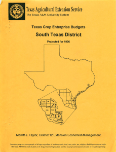Texas Agricultural Extension Service South  Texas  District