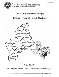 Texas Coastal Bend District I Texas Agricultural Extension Service