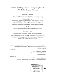 Trusted Air  Traffic  Control  Software D.