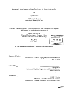 Perceptually  Based  Learning  of Shape Descriptions ... Olga Veselova B.S.  Computer  Science by