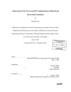 Improvement  of the  Precorrected-FFT implementation  of Biomolecule by