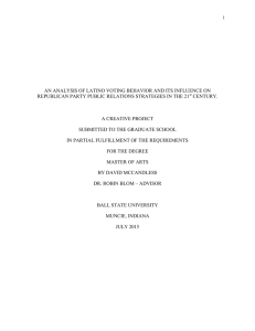 AN ANALYSIS OF LATINO VOTING BEHAVIOR AND ITS INFLUENCE ON