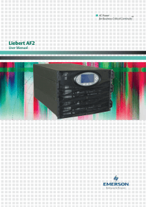 Liebert AF2 User Manual  AC Power