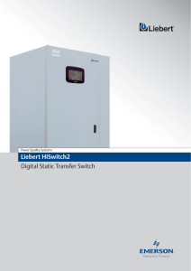 Liebert HiSwitch2 Digital Static Transfer Switch Power Quality Systems