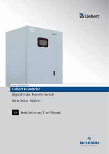 Liebert HiSwitch2 Digital Static Transfer Switch