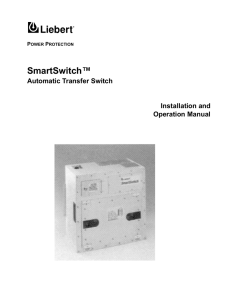 SmartSwitch™ Automatic Transfer Switch Installation and Operation Manual