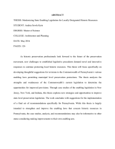 ABSTRACT THESIS: Modernizing State Enabling Legislation for Locally Designated Historic Resources