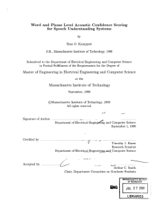 Word  and  Phone  Level  Acoustic ... for  Speech  Understanding  Systems