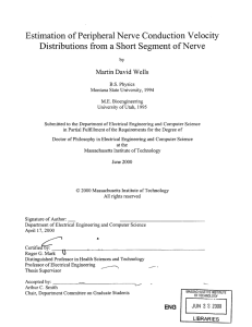 Estimation of Peripheral Nerve  Conduction  Velocity Martin David Wells