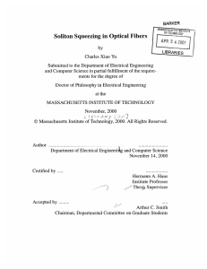 Soliton  Squeezing  in Optical Fibers