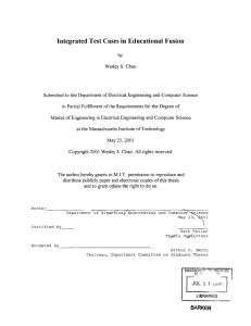 Integrated Test Cases  in Educational  Fusion