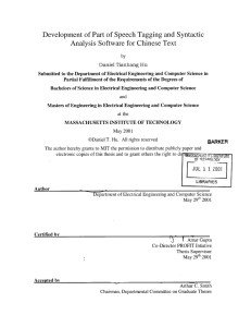 Development  of Part  of Speech  Tagging ... Analysis  Software  for Chinese  Text