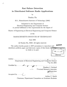 Fast  Failure  Detection Stanley  Hu