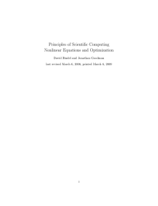 Principles of Scientific Computing Nonlinear Equations and Optimization