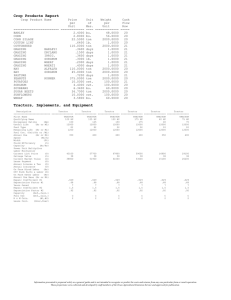 Crop Products Report