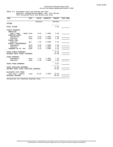 B-1241 (C1&amp;2)  Table 9.A  Estimated costs and returns per Acre