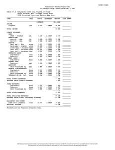 B-1241 (C1&amp;2)  Table 17.A  Estimated costs and returns per Acre