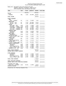 B-1241 (C1&amp;2)  Table 20.A  Estimated costs and returns per Acre