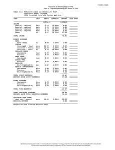 B-1241 (C1&amp;2)  Table 25.A  Estimated costs and returns per Acre