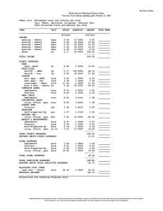 B-1241 (C1&amp;2)  Table 29.A  Estimated costs and returns per Acre