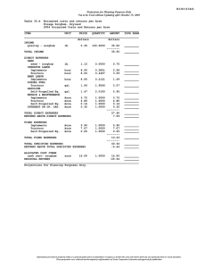 B-1241 (C1&amp;2)  Table 30.A  Estimated costs and returns per Acre