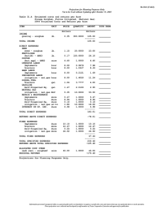 B-1241 (C1&amp;2)  Table 31.A  Estimated costs and returns per Acre