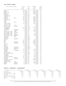 Crop Products Report