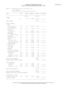 Projections for Planning Purposes Only B-1241 (C10)