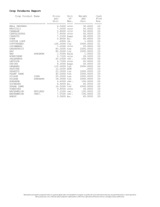 Crop Products Report