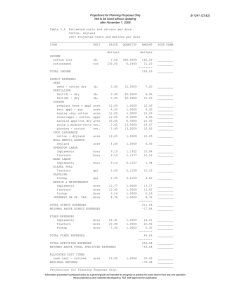 Projections for Planning Purposes Only B-1241 (C1&amp;2) after November 1, 2006