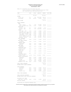 Projections for Planning Purposes Only B-1241 (C1&amp;2) after November 1, 2006