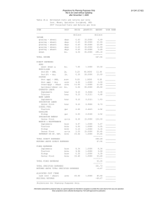 Projections for Planning Purposes Only B-1241 (C1&amp;2) after November 1, 2006