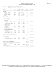 Projections for Planning Purposes Only B-1241 (C7)