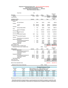 Crop Acres 100 Enterprise REVENUE