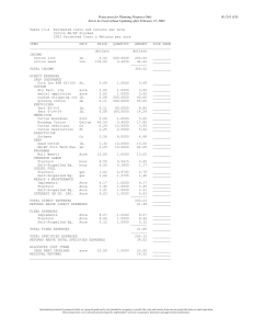 Projections for Planning Purposes Only B-1241 (C8)