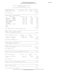 Projections for Planning Purposes Only B-1241 (C8) Stocker Calf Production (Native Pasture)