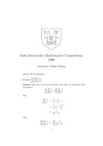 Irish Intervarsity Mathematics Competition 1993 University College Galway