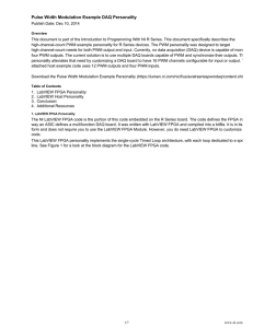 Pulse Width Modulation Example DAQ Personality