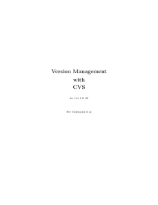 Version Management with CVS for cvs 1.11.22